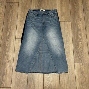 Gap Denim Skirt with Velvet Side Taping